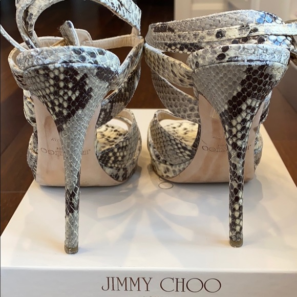 Jimmy Choo Python sandals heels 41 - Picture 4 of 8